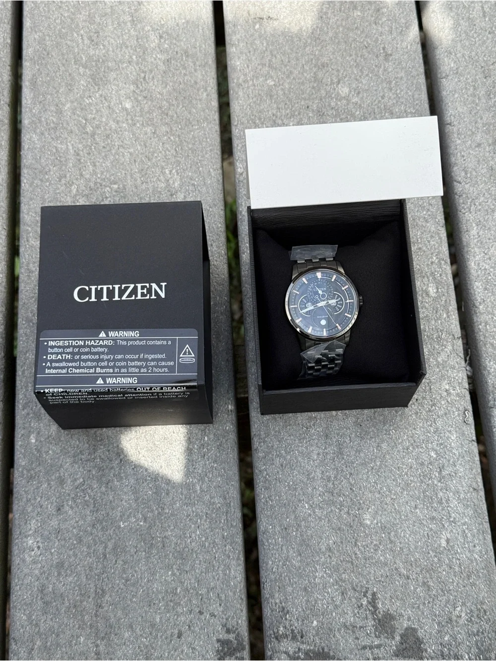 Citizen Calendrier Black Chronograph Rose Gold Multi-Function Eco-Drive Watch